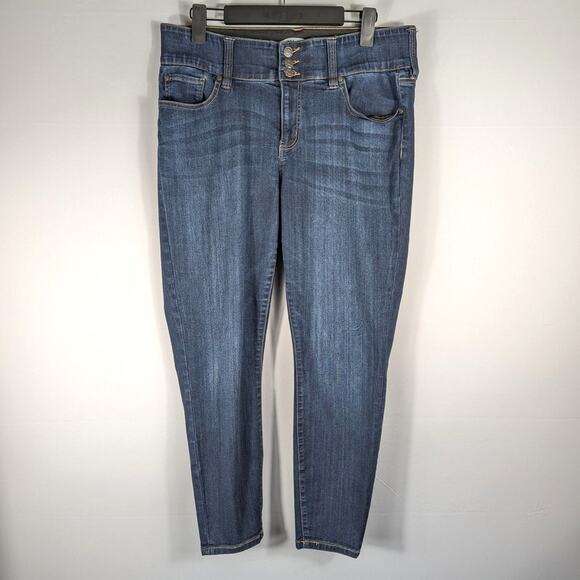 Celebrity Pink Jeans 16 Mid Rise Ankle Skinny Blue Stretch Denim Womens Pants - Picture 1 of 6